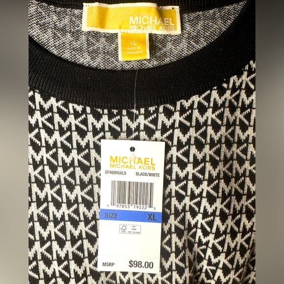 NWT Michael kors Women’s logo sweater Black Size XL - Picture 7 of 8
